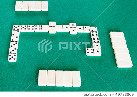 playfield of dominoes board game with white tiles playfield of dominoes board game with white tiles 49788869