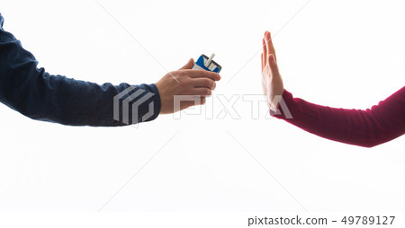 Stop sign to cigarettes. 49789127