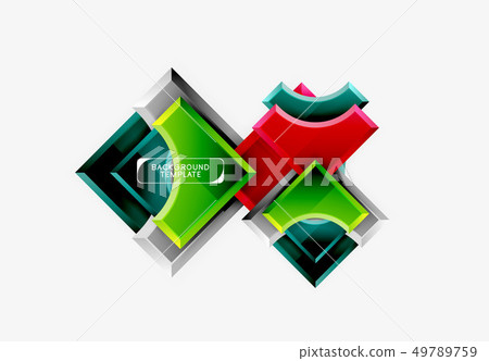 Geometrical 3d shapes background 49789759