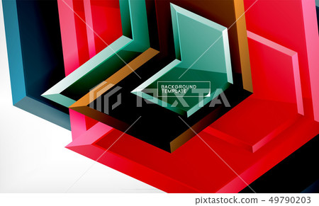 Shiny glossy arrows background, clean modern geometric design, futuristic composition Shiny glossy arrows background, clean modern geometric design, futuristic composition 49790203