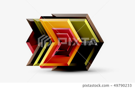 Arrow geometrical abstract background, directional wallpaper concept 49790233