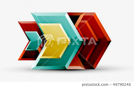 Abstract glossy techno arrows background 49790248
