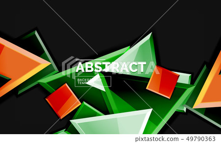 Glossy squares and triangles geometric backgrounds 49790363