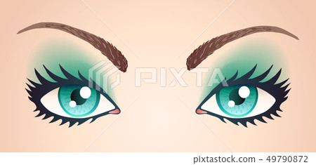 Blue eyes on light skin Blue eyes on light skin 49790872
