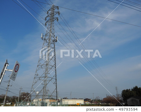 Square tower for high voltage transmission 49793594