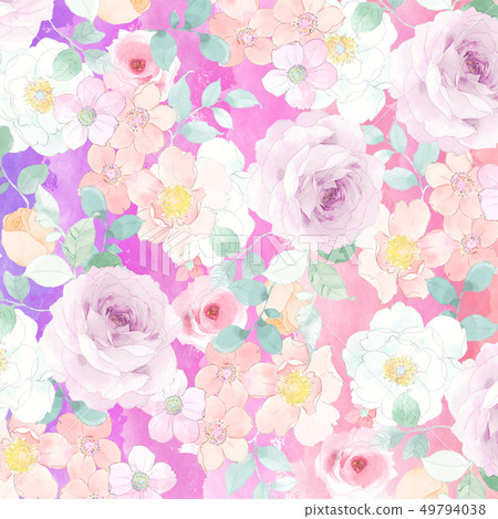 Beautiful watercolor rose peony flower 49794038