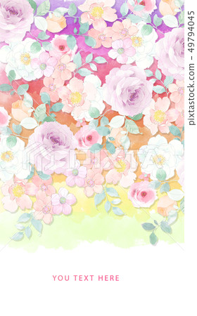 Beautiful watercolor rose peony flower Beautiful watercolor rose peony flower 49794045