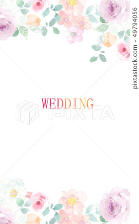 Beautiful watercolor rose peony flower 49794056