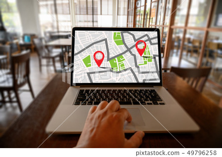 GPS Map to Route Destination network connection GPS Map to Route Destination network connection 49796258