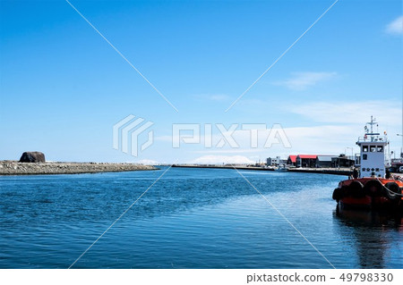 Hat rock and Shiretoko mountain range Abashiri-shi 49798330