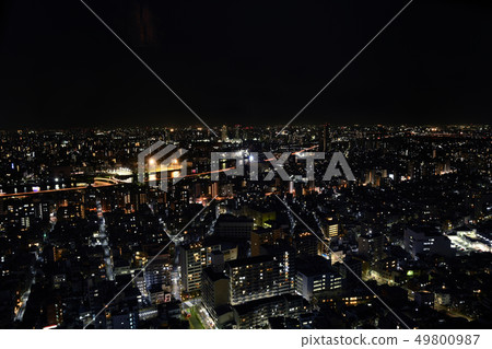 Night view of Tokyo downtown Night view of Tokyo downtown 49800987