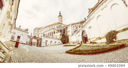 Panoramic photo of Mikulov castle, Moravia, Czech Panoramic photo of Mikulov castle, Moravia, Czech 49801094
