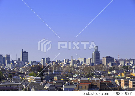 仙台市遠景仙台市冥想松樹向南看 仙台市遠景仙台市冥想松樹向南看 49801957