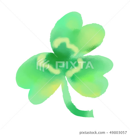 Watercolor style illustration of trefoil clover 49803057