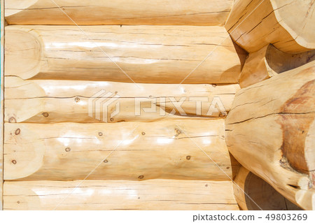 Timber wooden log of the house 49803269