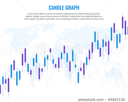 Candle graph. Stock market exchange marketing statistics risk finance trade investment indices 49805130