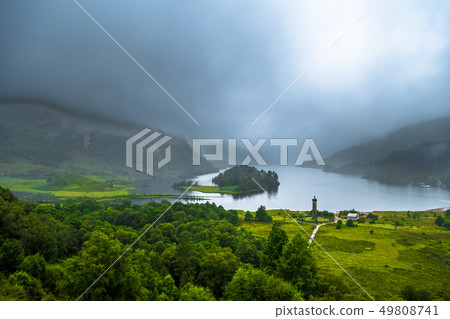 Glenfinnan Monument At Loch Shiel In Scotland 49808741