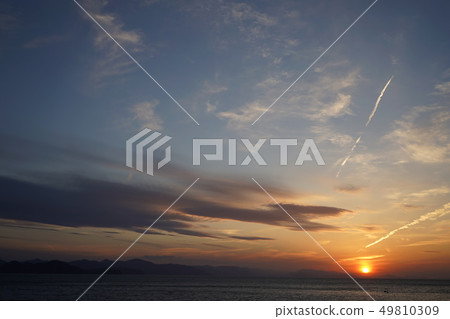 Minamiawaji City Maruyama sunset, Maruyama coast sunset 49810309