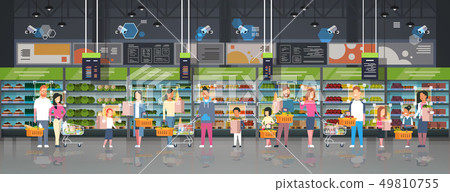 grocery shop customers identification surveillance cctv facial recognition concept mix race people grocery shop customers identification surveillance cctv facial recognition concept mix race people 49810755