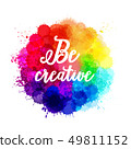 Vector watercolor background. Collection of paint splash watercolor drops. Set of brush strokes. 49811152