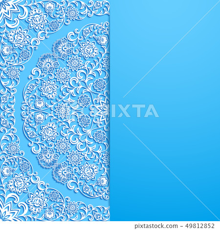 Floral background with vintage ornament Floral background with vintage ornament 49812852