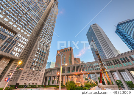 Shinjuku, Tokyo, Japan cityscape past the 49813009