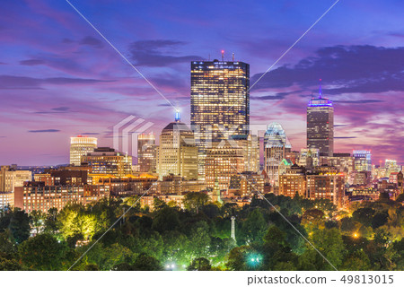 Boston, Massachusetts, USA downtown skyline over 49813015