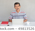 Asian businessman, seniors enjoy using laptops 49813526