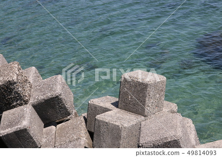 海洋和波浪消散塊 海洋和波浪消散塊 49814093