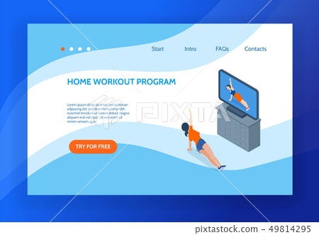 Aerobics Concept Banner 49814295