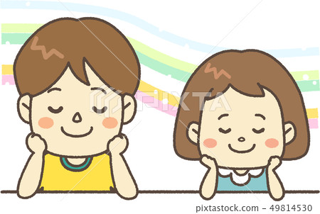 Older brother and sister have a lovely outline 49814530