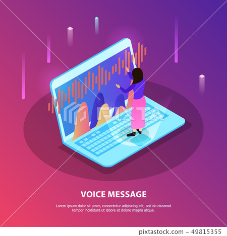 Voice Message Flat Composition 49815355