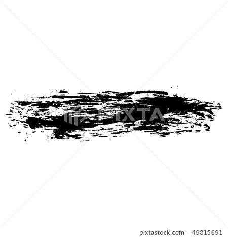 Black ink vector brush stroke. Vector illustration. Grunge texture. 49815691