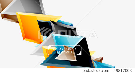 Minimal geometrical triangles with 3d effect abstract background template Minimal geometrical triangles with 3d effect abstract background template 49817008