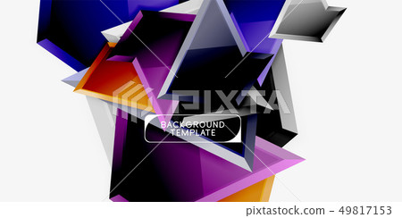 Triangular low poly background design, multicolored triangles. Vector Triangular low poly background design, multicolored triangles. Vector 49817153