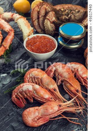 Set of fresh seafood 49817440