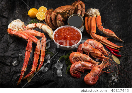 Set of fresh seafood Set of fresh seafood 49817443