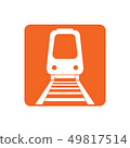 vector icon of train run on rail, transportation 49817514