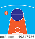 flat vector icon background of basketball in court 49817526