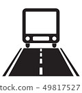 vector icon of luxury bus run on road or avenue 49817527