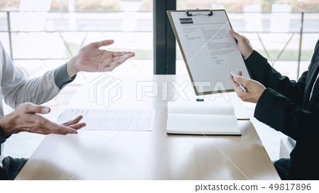 Employer arriving for a job interview, businessman Employer arriving for a job interview, businessman 49817896