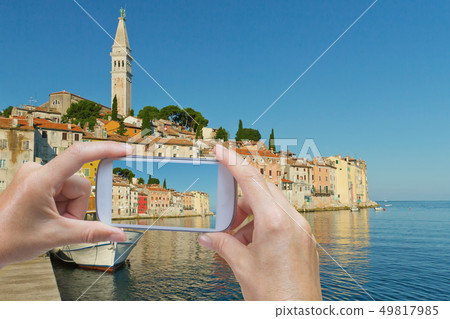 Taking picture of the Rovinj (Croatia) Taking picture of the Rovinj (Croatia) 49817985