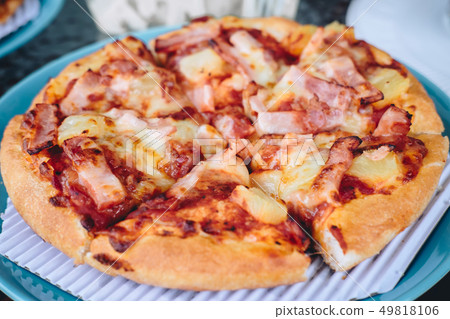Hawaiian pizza, Hawaiian pizza with ham and Hawaiian pizza, Hawaiian pizza with ham and 49818106