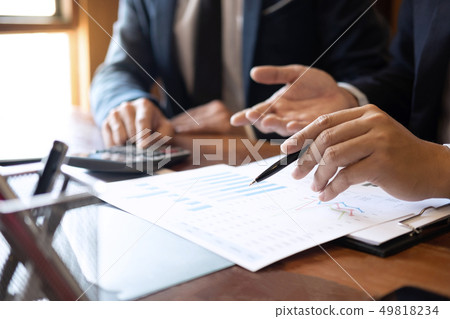Professional Business partner team discussing on Professional Business partner team discussing on 49818234