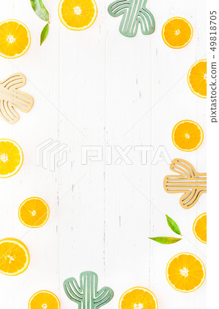 Fresh oranges pattern on white background Fresh oranges pattern on white background 49818705