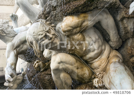 Fountain at the entrance to the Hofburg Palace. Vienna, Austria Fountain at the entrance to the Hofburg Palace. Vienna, Austria 49818706