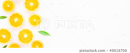 Fresh oranges pattern on white background Fresh oranges pattern on white background 49818708