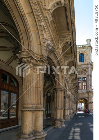 details of the facade, the colonnade of the Opera house in Vienna details of the facade, the colonnade of the Opera house in Vienna 49818750