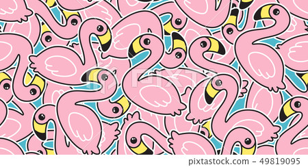 Flamingo seamless pattern vector pink Flamingos Flamingo seamless pattern vector pink Flamingos 49819095