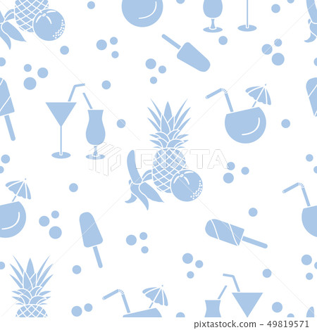 Cocktails, ice cream, pineapple, orange, banana Cocktails, ice cream, pineapple, orange, banana 49819571